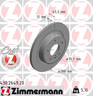 Zimmermann 430.2649.20 - Əyləc Diski furqanavto.az