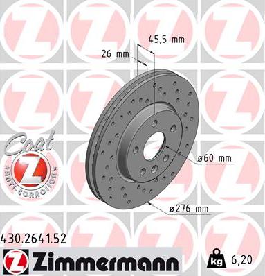 Zimmermann 430.2641.52 - Əyləc Diski furqanavto.az