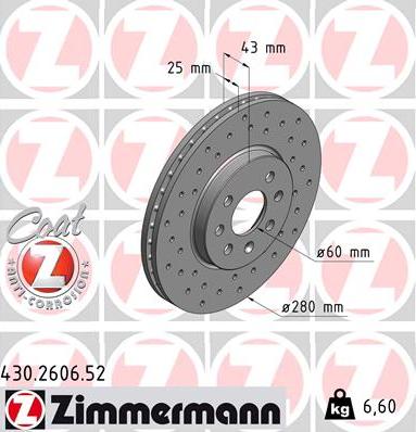 Zimmermann 430.2606.52 - Əyləc Diski furqanavto.az