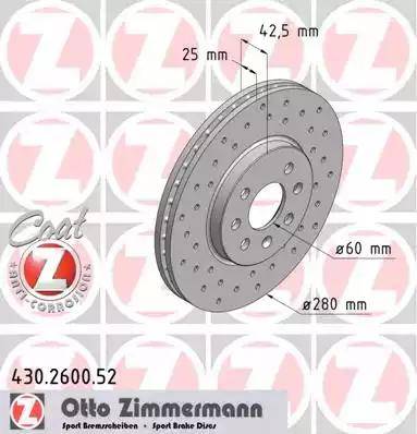 Zimmermann 430.2600.52 - Əyləc Diski furqanavto.az