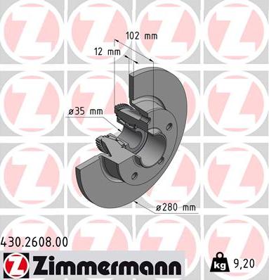 Zimmermann 430.2608.00 - Əyləc Diski furqanavto.az