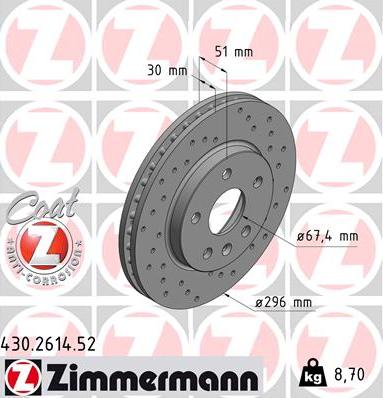 Zimmermann 430.2614.52 - Əyləc Diski furqanavto.az