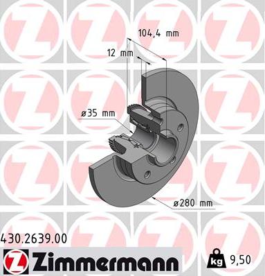 Zimmermann 430.2639.00 - Əyləc Diski furqanavto.az