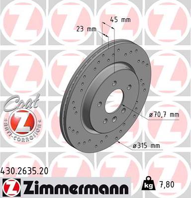 Zimmermann 430.2635.20 - Əyləc Diski furqanavto.az