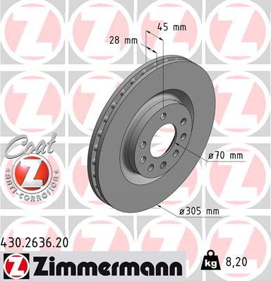 Zimmermann 430.2636.20 - Əyləc Diski furqanavto.az