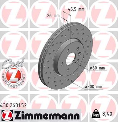 Zimmermann 430.2631.52 - Əyləc Diski furqanavto.az