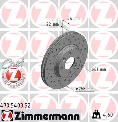 Zimmermann 470.5403.52 - Əyləc Diski furqanavto.az