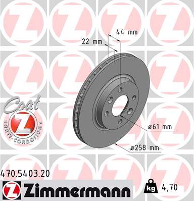 Zimmermann 470.5403.20 - Əyləc Diski furqanavto.az