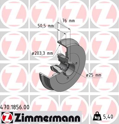 Zimmermann 470.1856.00 - Əyləc barabanı furqanavto.az