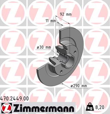 Zimmermann 470.2449.00 - Əyləc Diski furqanavto.az