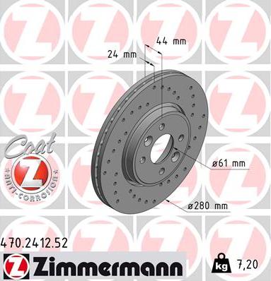 Zimmermann 470.2412.52 - Əyləc Diski furqanavto.az