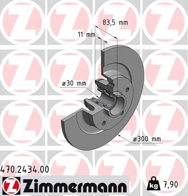 Zimmermann 470.2434.00 - Əyləc Diski furqanavto.az