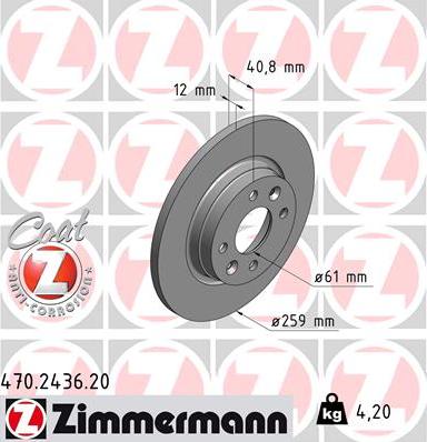 Zimmermann 470.2436.20 - Əyləc Diski furqanavto.az