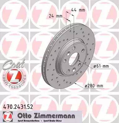 Zimmermann 470.2431.52 - Əyləc Diski furqanavto.az