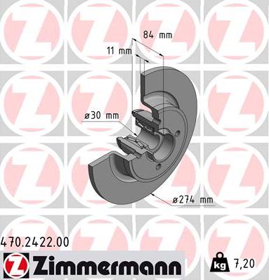 Zimmermann 470.2422.00 - Əyləc Diski furqanavto.az