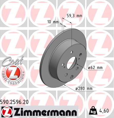 Zimmermann 590.2596.20 - Əyləc Diski furqanavto.az