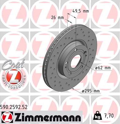 Zimmermann 590.2592.52 - Əyləc Diski furqanavto.az