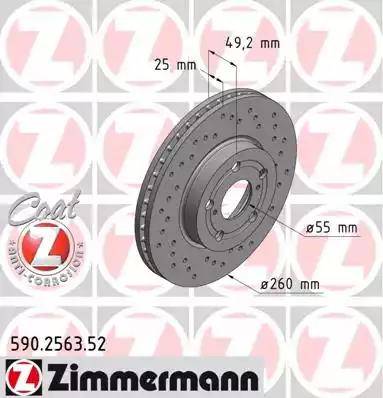 Zimmermann 590.2563.52 - Əyləc Diski furqanavto.az