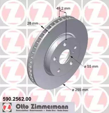 Zimmermann 590.2562.00 - Əyləc Diski furqanavto.az