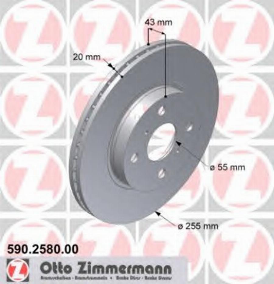 Zimmermann 590 2580 00 - Əyləc Diski furqanavto.az