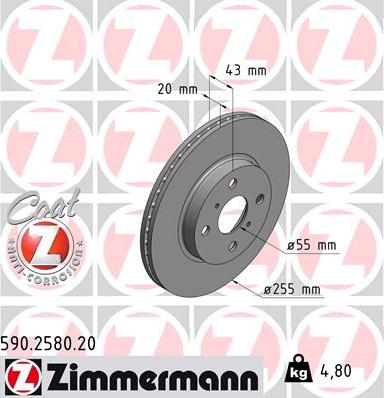 Zimmermann 590.2580.20 - Əyləc Diski furqanavto.az