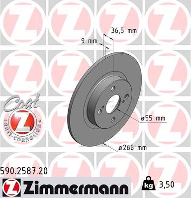 Zimmermann 590.2587.20 - Əyləc Diski furqanavto.az