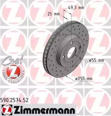 Zimmermann 590.2574.52 - Əyləc Diski furqanavto.az