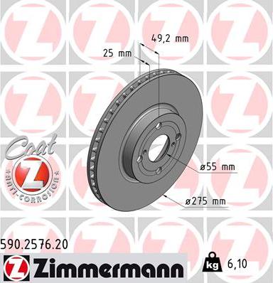 Zimmermann 590.2576.20 - Əyləc Diski furqanavto.az