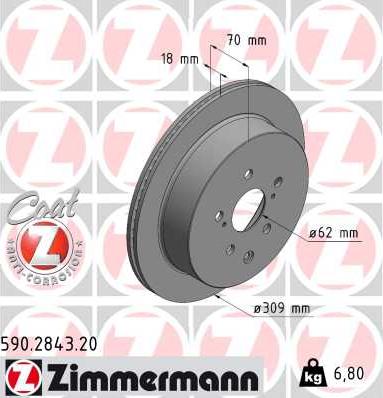 Zimmermann 590.2843.20 - Əyləc Diski furqanavto.az