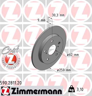 Zimmermann 590.2811.20 - Əyləc Diski furqanavto.az