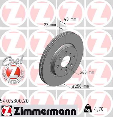 Zimmermann 540.5300.20 - Əyləc Diski furqanavto.az