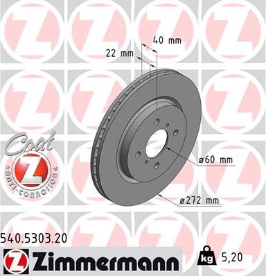 Zimmermann 540.5303.20 - Əyləc Diski furqanavto.az