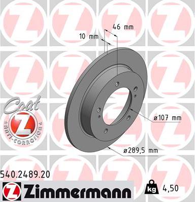 Zimmermann 540.2489.20 - Əyləc Diski furqanavto.az