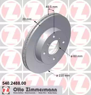 Zimmermann 540.2488.00 - Əyləc Diski furqanavto.az