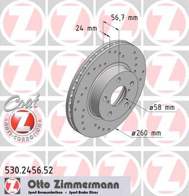 Zimmermann 530.2456.52 - Əyləc Diski furqanavto.az