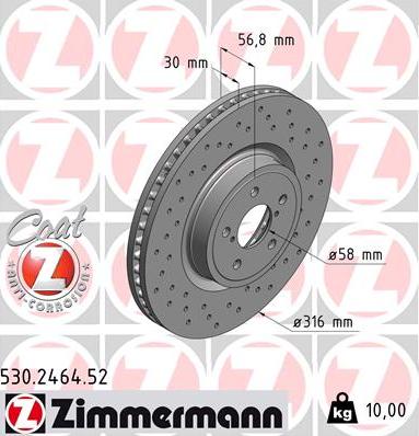 Zimmermann 530.2464.52 - Əyləc Diski furqanavto.az