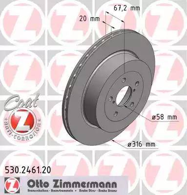 Zimmermann 530.2461.20 - Əyləc Diski furqanavto.az