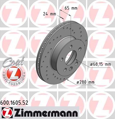 Zimmermann 600.1605.52 - Əyləc Diski furqanavto.az