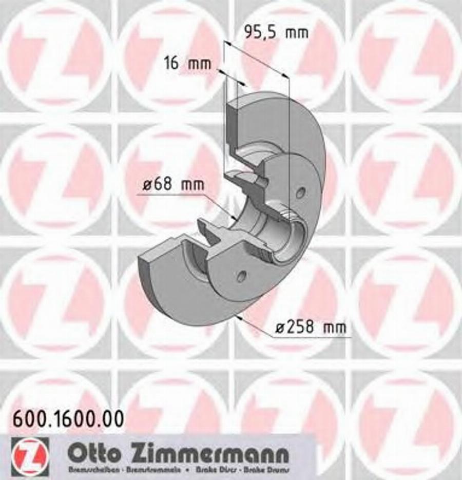 Zimmermann 600 1600 00 - Əyləc Diski furqanavto.az