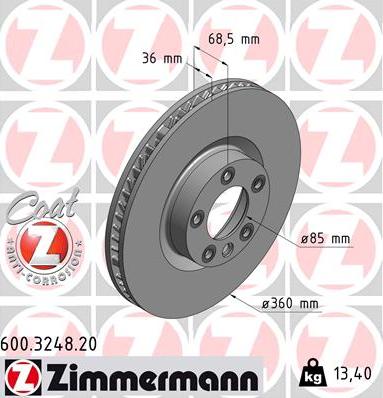 Zimmermann 600.3248.20 - Əyləc Diski furqanavto.az