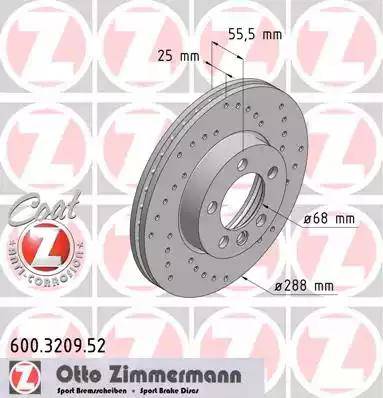 Zimmermann 600.3209.52 - Əyləc Diski furqanavto.az