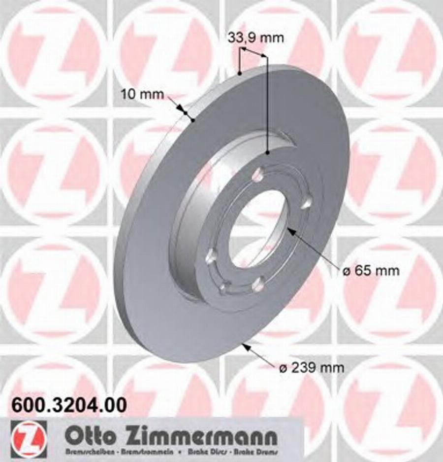 Zimmermann 600 3204 00 - Əyləc Diski furqanavto.az