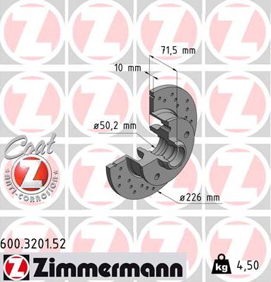 Zimmermann 600.3201.52 - Əyləc Diski furqanavto.az