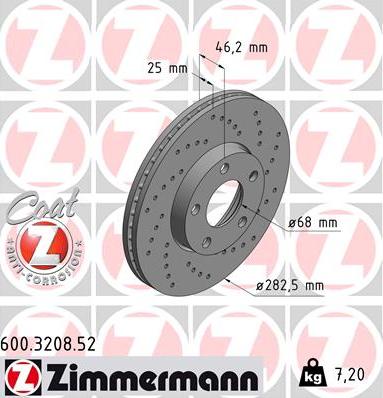 Zimmermann 600.3208.52 - Əyləc Diski furqanavto.az