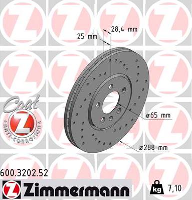 Zimmermann 600.3202.52 - Əyləc Diski furqanavto.az