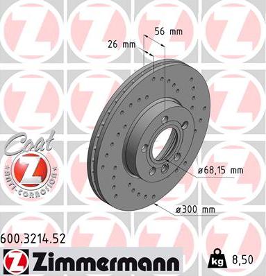 Zimmermann 600.3214.52 - Əyləc Diski furqanavto.az