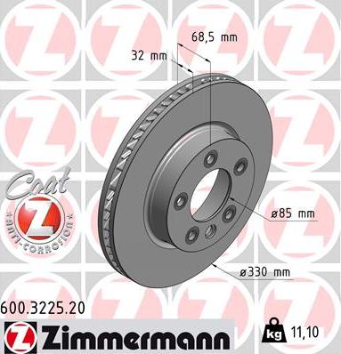 Zimmermann 600.3225.20 - Əyləc Diski furqanavto.az