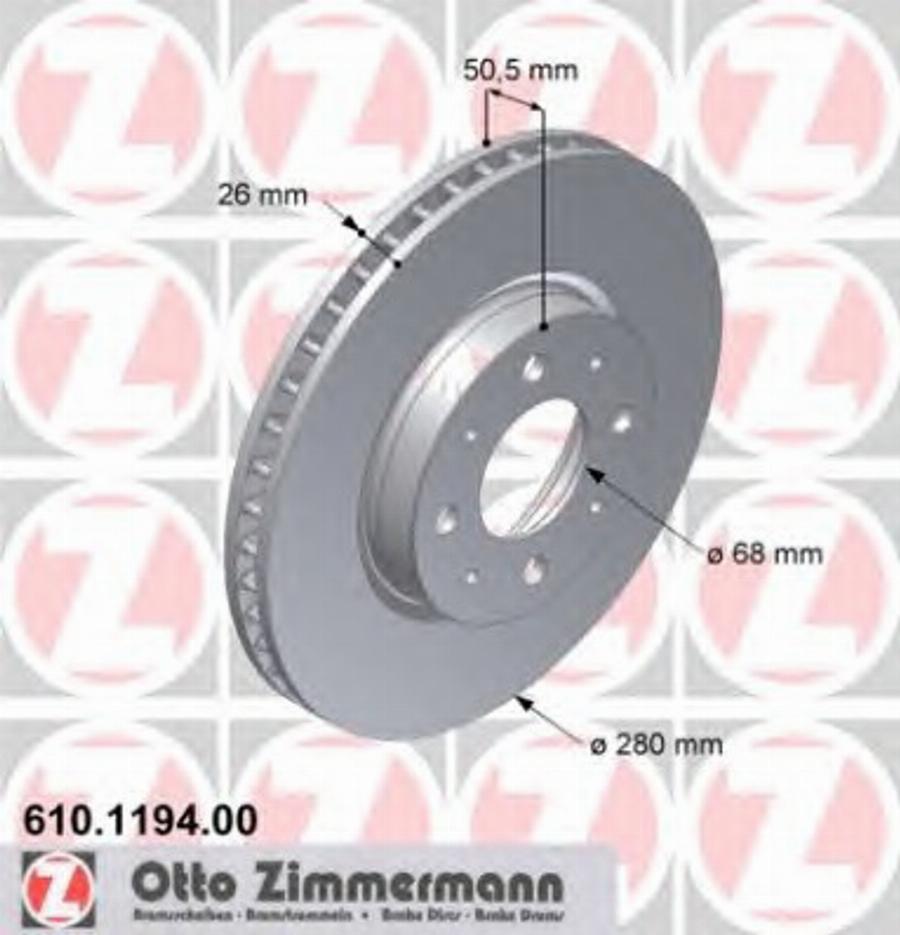 Zimmermann 610.1194.00 - Əyləc Diski furqanavto.az