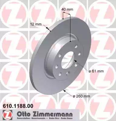 Zimmermann 610.1188.00 - Əyləc Diski furqanavto.az