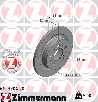 Zimmermann 610.3704.20 - Əyləc Diski furqanavto.az